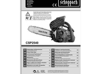 Scheppach CSP2540 Chainsaw Instruction Book Printed Manual