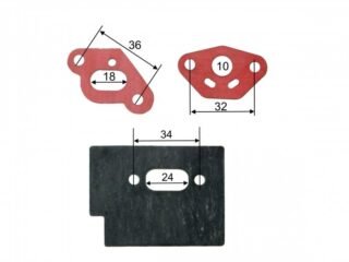 33CC CG330 Strimmer Exhaust Muffler & Carburettor Gasket Set