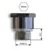 Spark Plug Thread Adaptor Insert M18 to M14 With Seal Ring