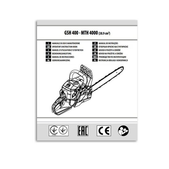 Oleo-Mac GSH 400 MTH 4000 Instruction Book Printed Manual
