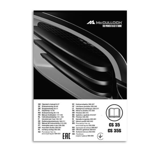 mc-culochhh-1.jpg McCulloch CS35 CS35S Instruction Book Printed Manual
