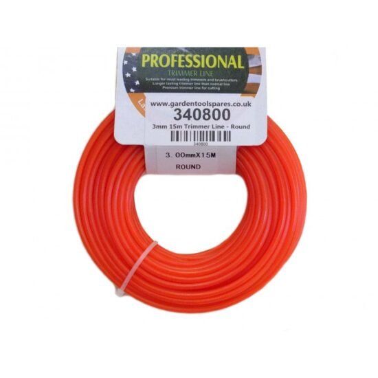 340800.jpg Strimmer Brushcutter Nylon Line / Cord 3mm x 15m - Orange